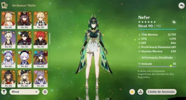 Conta Genshin - AR 60 / 37 personagens 5★ / 13 armas 5★