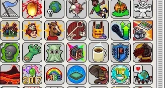 CONTA HABBO 2008/ VÁRIOS COSMÉTICOS, MÓBIS E EMBLEMAS RAROS