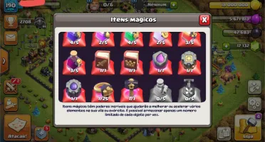 Clash of Clans CV 13 bastante upado e mais de 17 mil gemas.