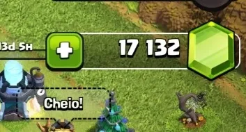 Clash of Clans CV 13 bastante upado e mais de 17 mil gemas.
