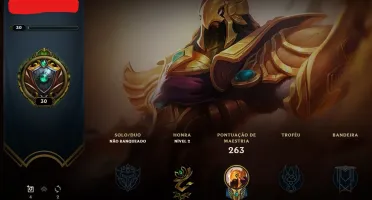 Conta lol com janna vitoriosa, rammus rei e 250 skins