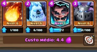 CLASH ROYALE LEVEL 8 COM 4 LENDÁRIAS