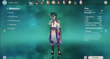 Xiao+Lança de jade + Venti + Mona + Jean