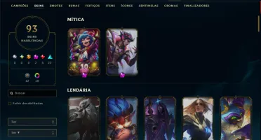 Prata 4 com 110 Champs e 93 Skins +4 Vitoriosas