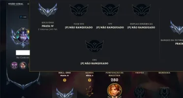 Prata 4 com 110 Champs e 93 Skins +4 Vitoriosas