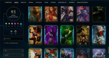 Prata 4 com 110 Champs e 93 Skins +4 Vitoriosas