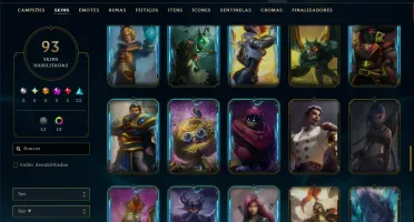 Prata 4 com 110 Champs e 93 Skins +4 Vitoriosas