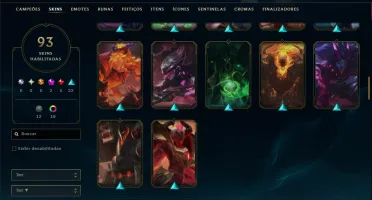 Prata 4 com 110 Champs e 93 Skins +4 Vitoriosas