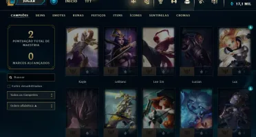 CONTA DE LOL UNRANKED C/ KATARINA RAINHA DE BATALHA E +SKINS