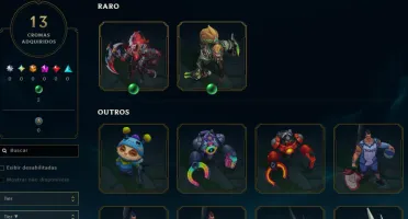 Conta de LOL Nunca BAN 294 skins 38 mil essencias 5576 rp