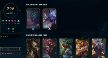 Conta de LOL Nunca BAN 294 skins 38 mil essencias 5576 rp