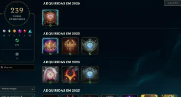 Conta de LOL Nunca BAN 294 skins 38 mil essencias 5576 rp