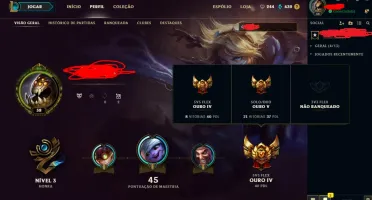 CONTA OURO 5 85 CAMPEÕES 25 SKINS