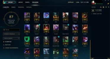 CONTA LOL (LEAGUE OF LEGENDS) - 65 CAMPEOES -9 SKINS