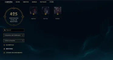 Conta com 137 campeões (faltam 3) BARATO!!