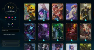 Conta LoL nível 279 + 123 skins c/ 136 campeões