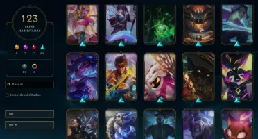 Conta LoL nível 279 + 123 skins c/ 136 campeões