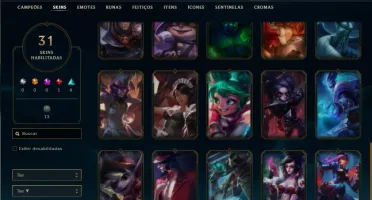 Platina 4 com 55 Champs e 31 Skins