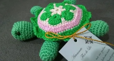 Amigurumi Tartaruga porta agulhas e alfinetes