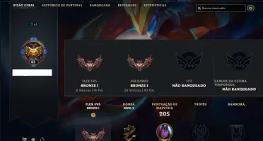 Conta Bronze 1 com 77 Champs e 120 Skins + Pax Sivir