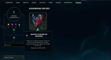Conta Diamante 4 com 3 Skins e 35 Champs
