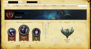 Conta Prata IV, 61 Champions e 8 Skins - League of Legends