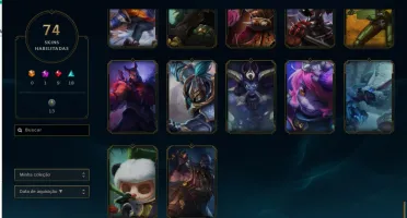 CONTA GOLD 4 LVL 186 COM 92 CAMPEÕES + 74 SKINS