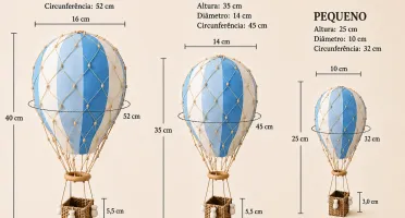 Balão com redinha para quarto de bebê