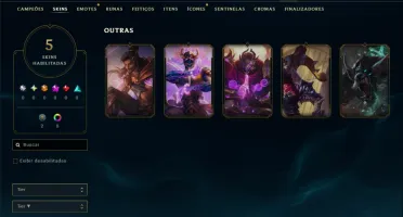 Diamante 2 com 50 Champs e 5 Skins