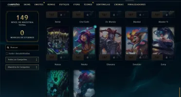 Diamante 2 com 50 Champs e 5 Skins