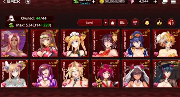Conta Action Taimanin, todas 44 taimanins, skins unicas