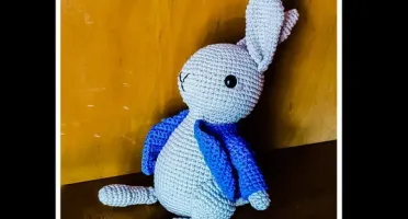 papai coelho popsom amigurumi