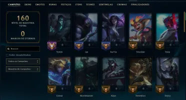 Unranked com 55 Champs e 46 Skins