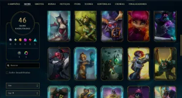 Unranked com 55 Champs e 46 Skins