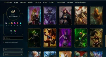 Unranked com 55 Champs e 46 Skins