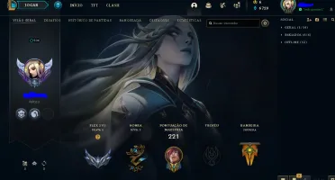 CONTA LOL 125 SKINS + 7 Cromas + 5 Paginas de Runa