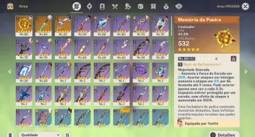 Kazuha AR 55 + ARMA ASSINATURA + BONUS AYAKA,HUTAO,KEQING