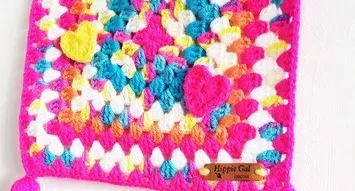 Bandeirola (flâmula) Decorativa Mesclada em Crochê