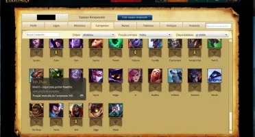 Conta League of Legends - Platina S0304 - Atual Unranked