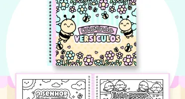 Livro de colorir PDF - Versículos fofinhos para imprimir