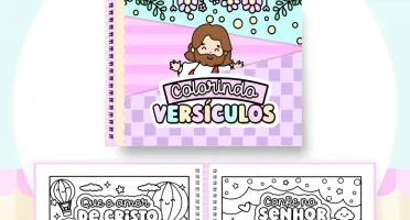 Livro de colorir PDF - Versículos fofinhos para imprimir