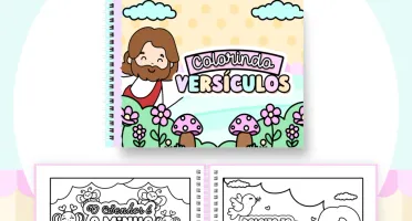Livro de colorir PDF - Versículos fofinhos para imprimir