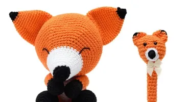 Duo Raposa Soneca e Raposa Newborn em Amigurumi
