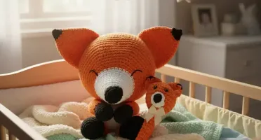 Duo Raposa Soneca e Raposa Newborn em Amigurumi