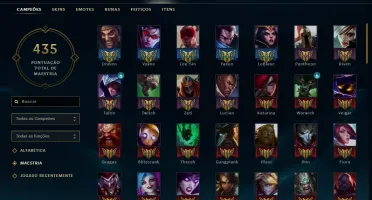 Conta de LoL - 73 skins / Borda de Platina