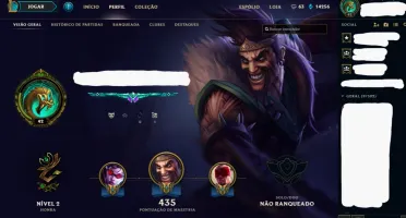Conta de LoL - 73 skins / Borda de Platina