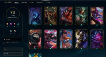 Conta de LoL - 73 skins / Borda de Platina