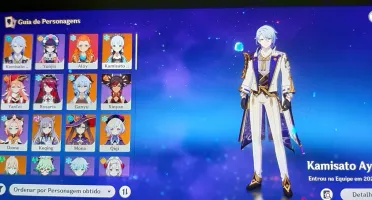 Conta Genshin, Ayato,Ayaka,Ganyu, Espada Aspera e Celestial