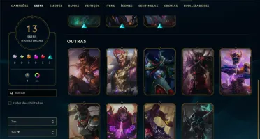 Diamante 4 com 70 Champs e 13 Skins