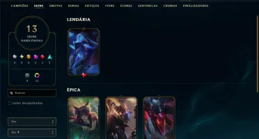 Diamante 4 com 70 Champs e 13 Skins